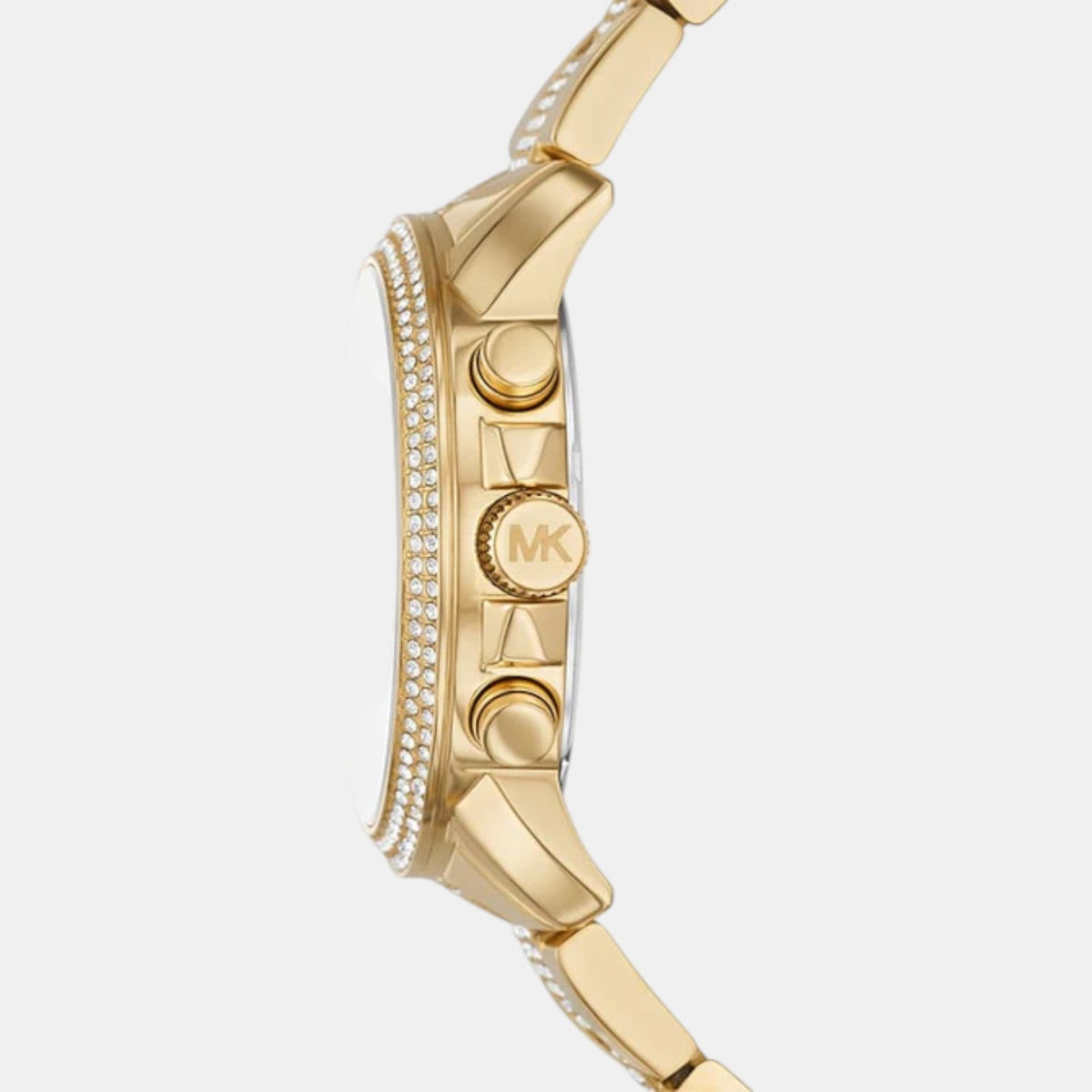 Brynn Women Quartz Gold Dial Chronograph Stainless Steel Watch MK7504