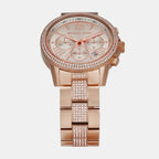 Brynn Women Quartz Rose Gold Dial Chronograph Stainless Steel Watch MK7505
