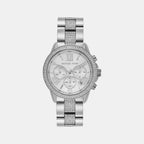 Brynn Women Quartz Silver Dial Chronograph Stainless Steel Watch MK7506