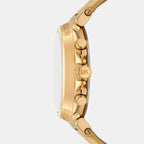 Maren Women Quartz Gold Dial Chronograph Leather Watch MK7508