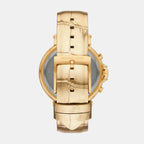 Maren Women Quartz Gold Dial Chronograph Leather Watch MK7508