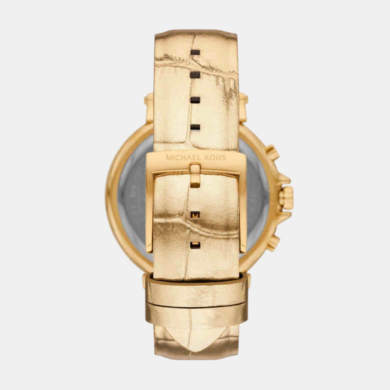 Maren Women Quartz Gold Dial Chronograph Leather Watch MK7508