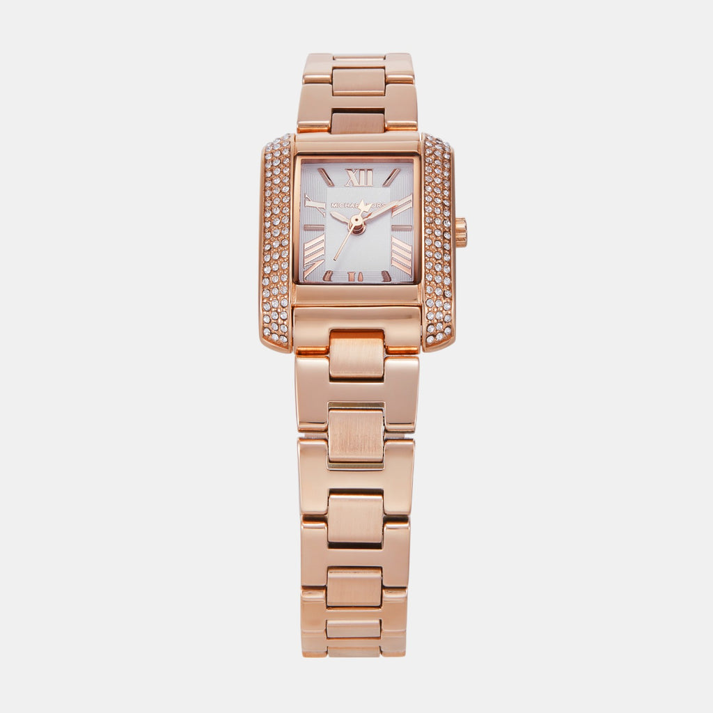 Emery Women Quartz White Dial Analog Stainless Steel Watch MK7512SET