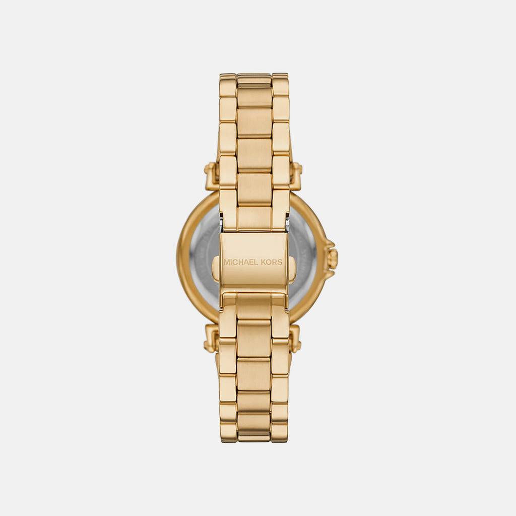 Maren Women Quartz Gold Dial Analog Stainless Steel Watch MK7516