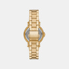 Maren Women Quartz Gold Dial Analog Stainless Steel Watch MK7516
