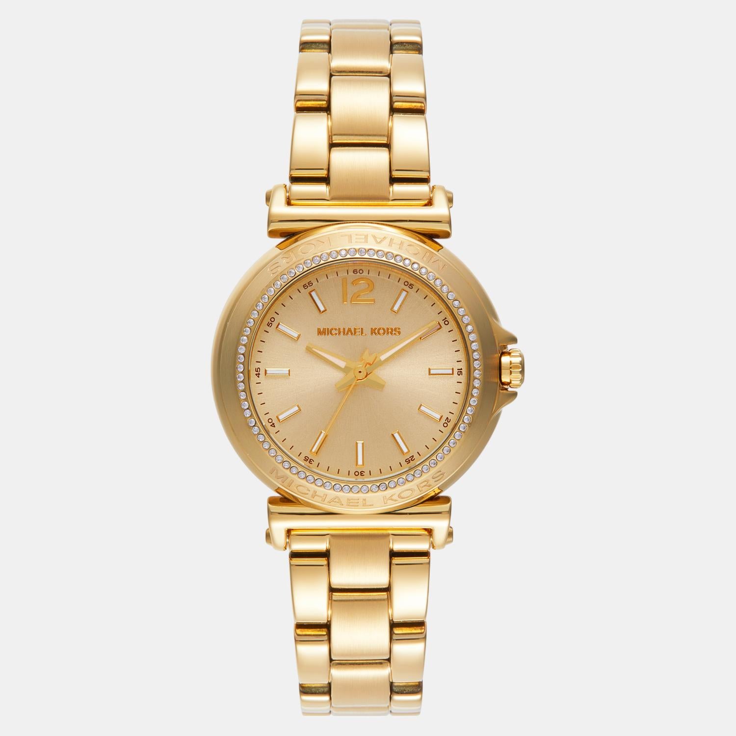 Maren Women Quartz Gold Dial Analog Stainless Steel Watch MK7516