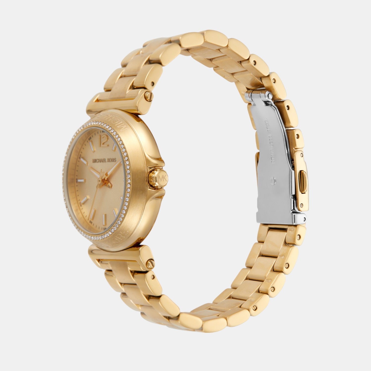 Maren Women Quartz Gold Dial Analog Stainless Steel Watch MK7516