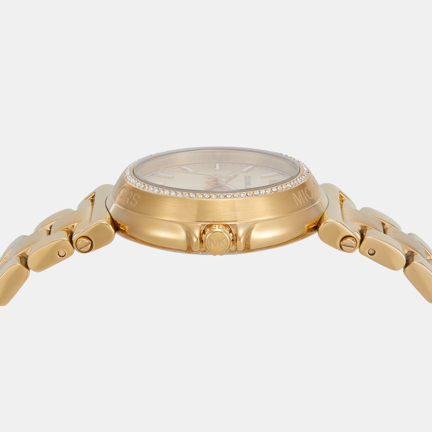 Maren Women Quartz Gold Dial Analog Stainless Steel Watch MK7516