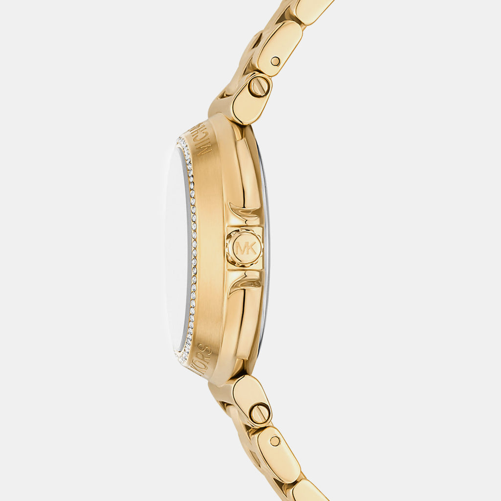 Maren Women Quartz Gold Dial Analog Stainless Steel Watch MK7516