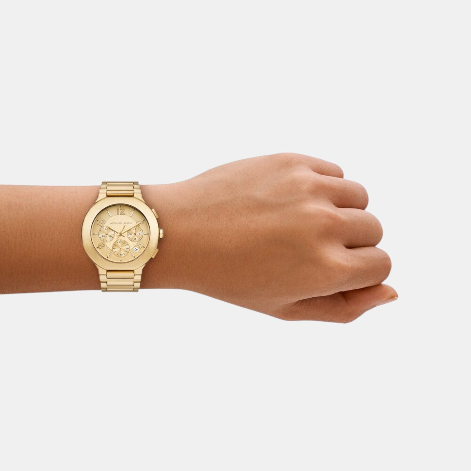 Gramercy Women Quartz Gold Dial Chronograph Stainless Steel Watch MK7520