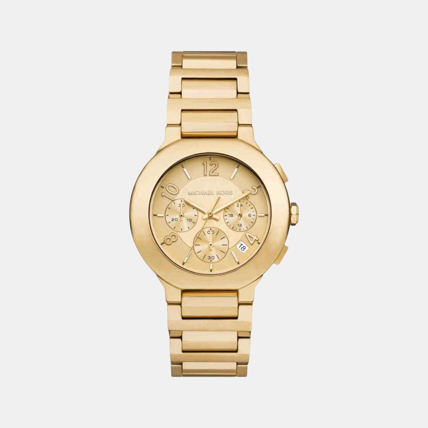 Gramercy Women Quartz Gold Dial Chronograph Stainless Steel Watch MK7520