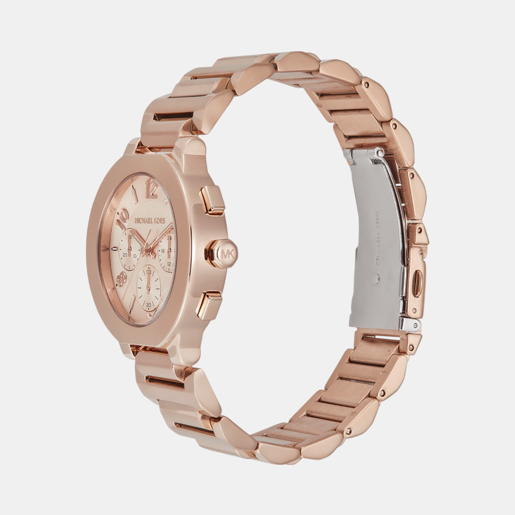 Gramercy Women Quartz Rose Gold Dial Chronograph Stainless Steel Watch MK7521