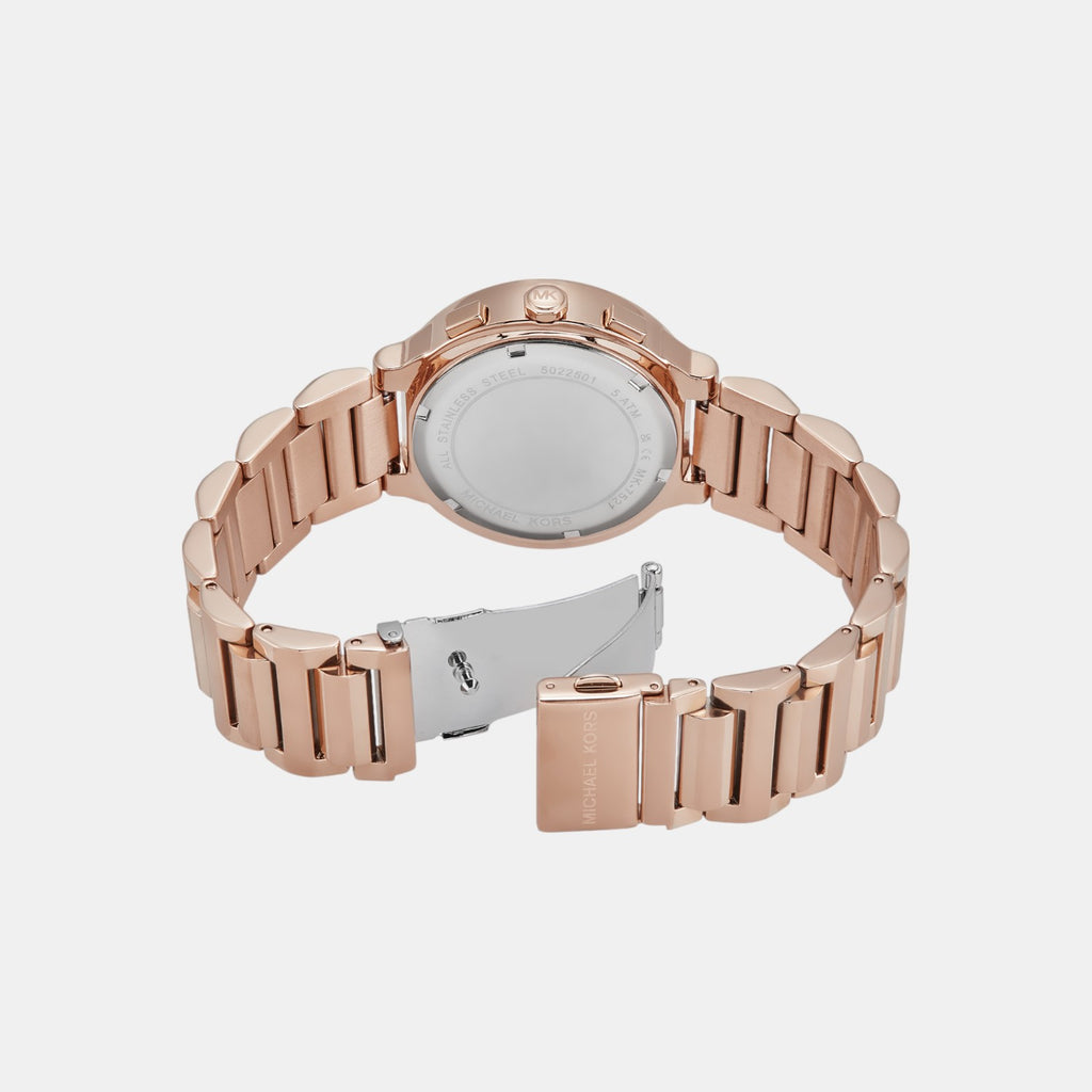 Gramercy Women Quartz Rose Gold Dial Chronograph Stainless Steel Watch MK7521