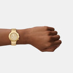 Gramercy Women Quartz Gold Dial Chronograph Stainless Steel Watch MK7525