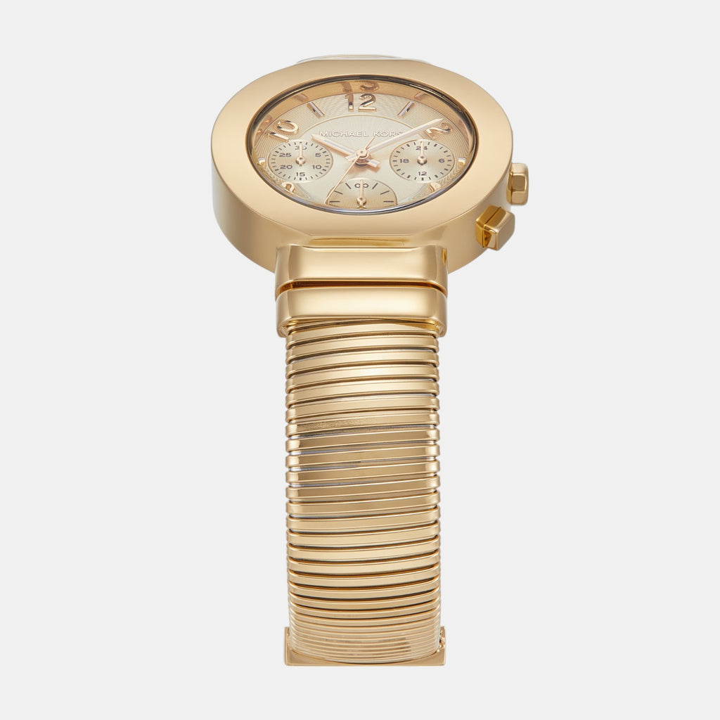 Gramercy Women Quartz Gold Dial Chronograph Stainless Steel Watch MK7525