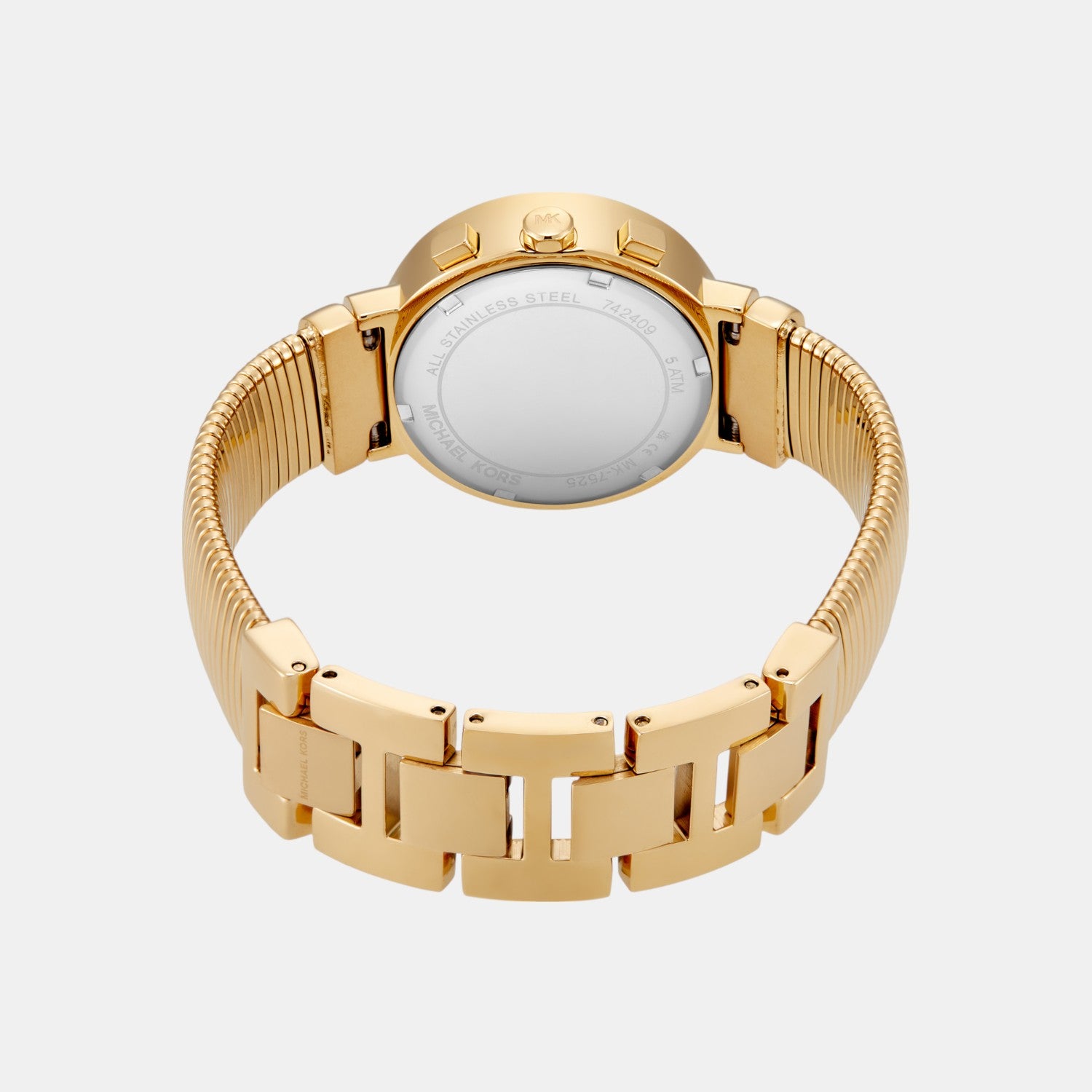 Gramercy Women Quartz Gold Dial Chronograph Stainless Steel Watch MK7525