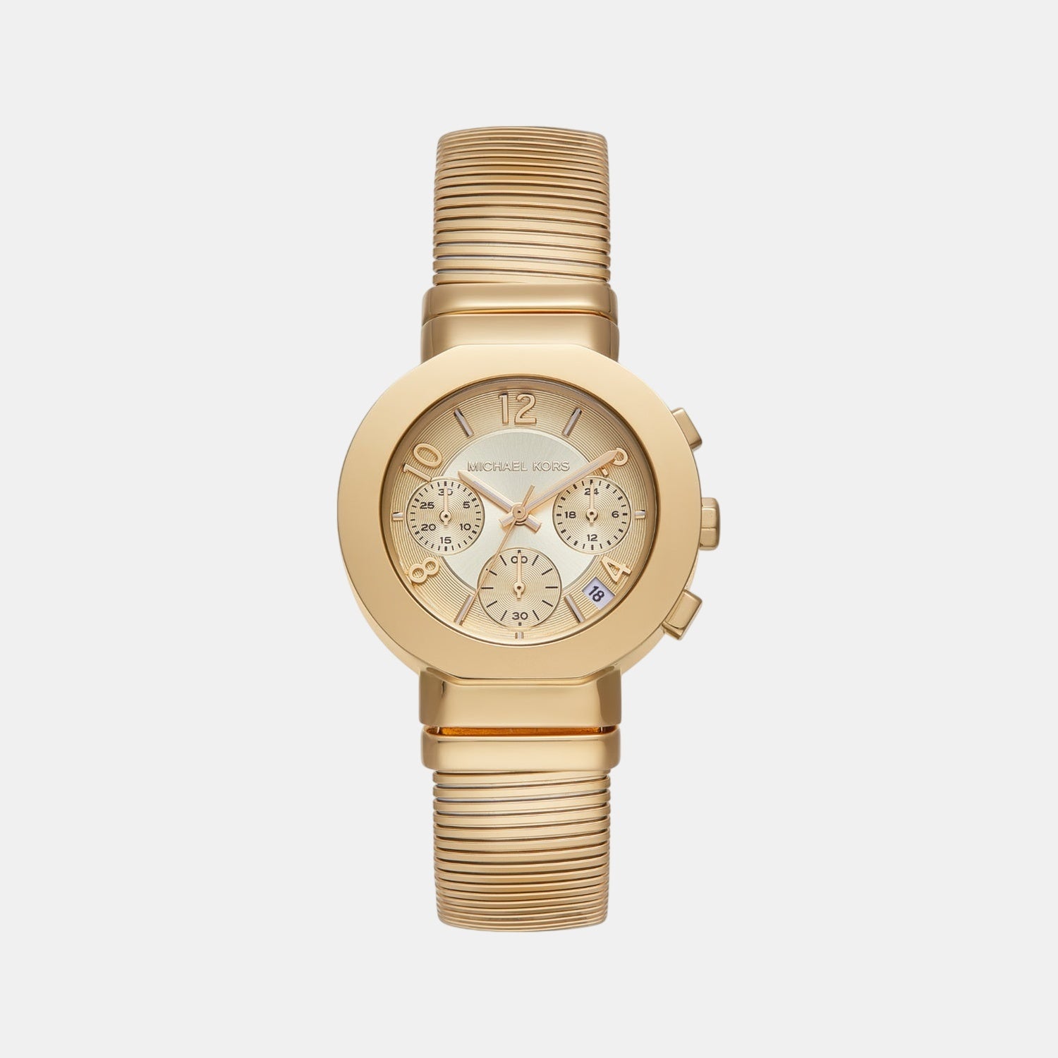 Gramercy Women Quartz Gold Dial Chronograph Stainless Steel Watch MK7525