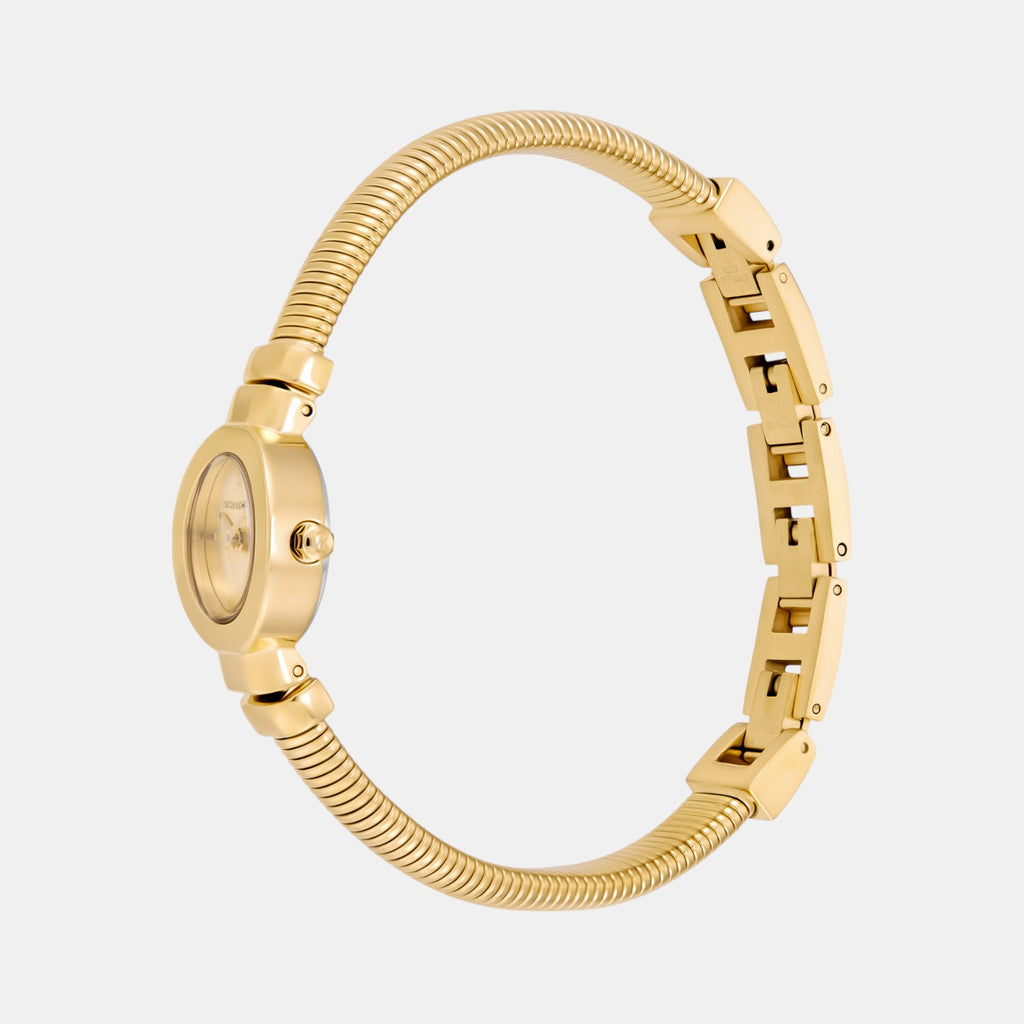 Gramercy Women Quartz Gold Dial Analog Stainless Steel Watch MK7527