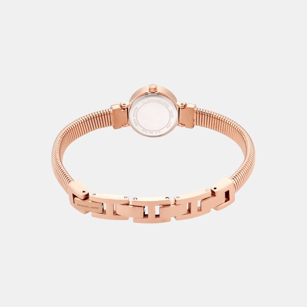 Gramercy Women Quartz Rose Gold Dial Analog Stainless Steel Watch MK7528