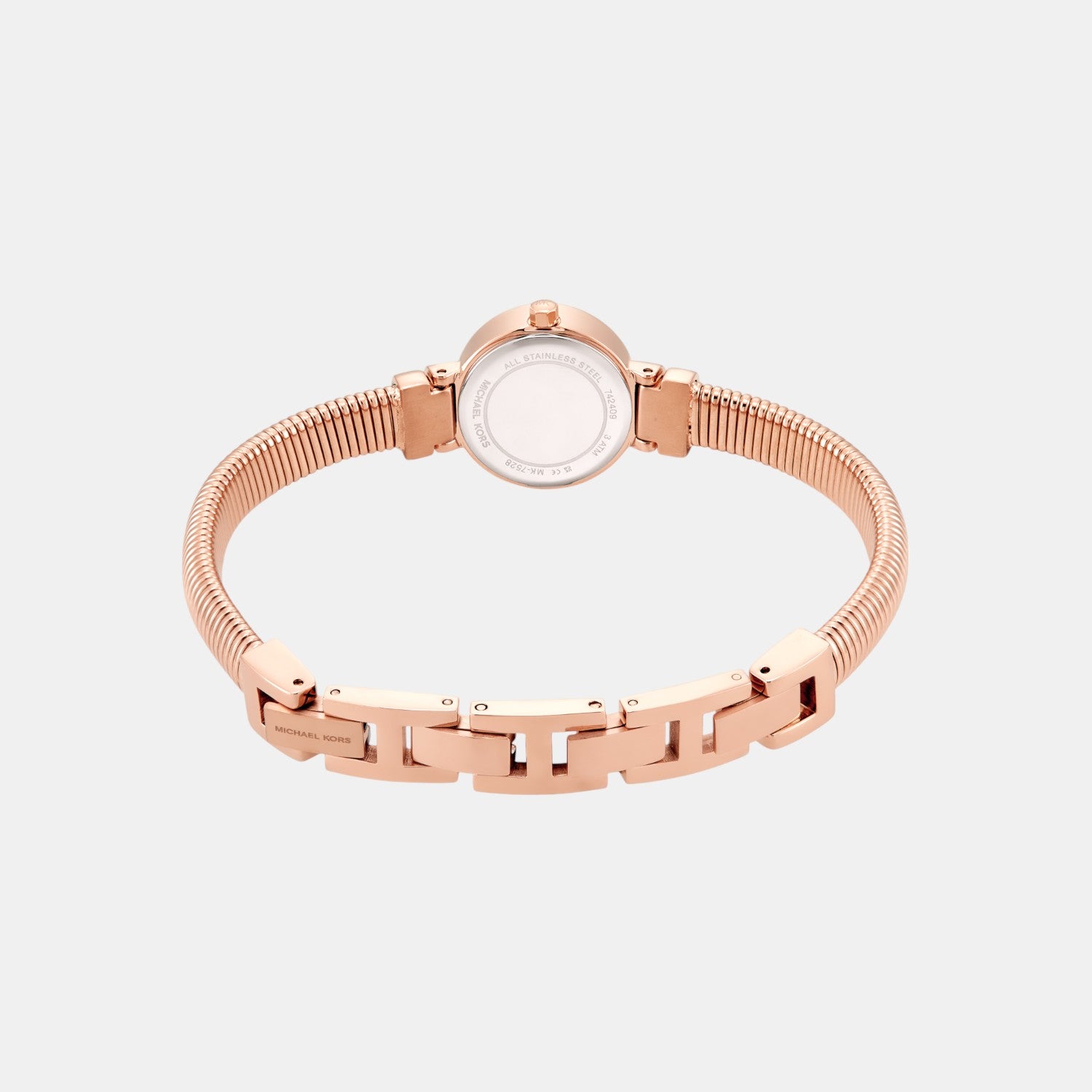 Gramercy Women Quartz Rose Gold Dial Analog Stainless Steel Watch MK7528