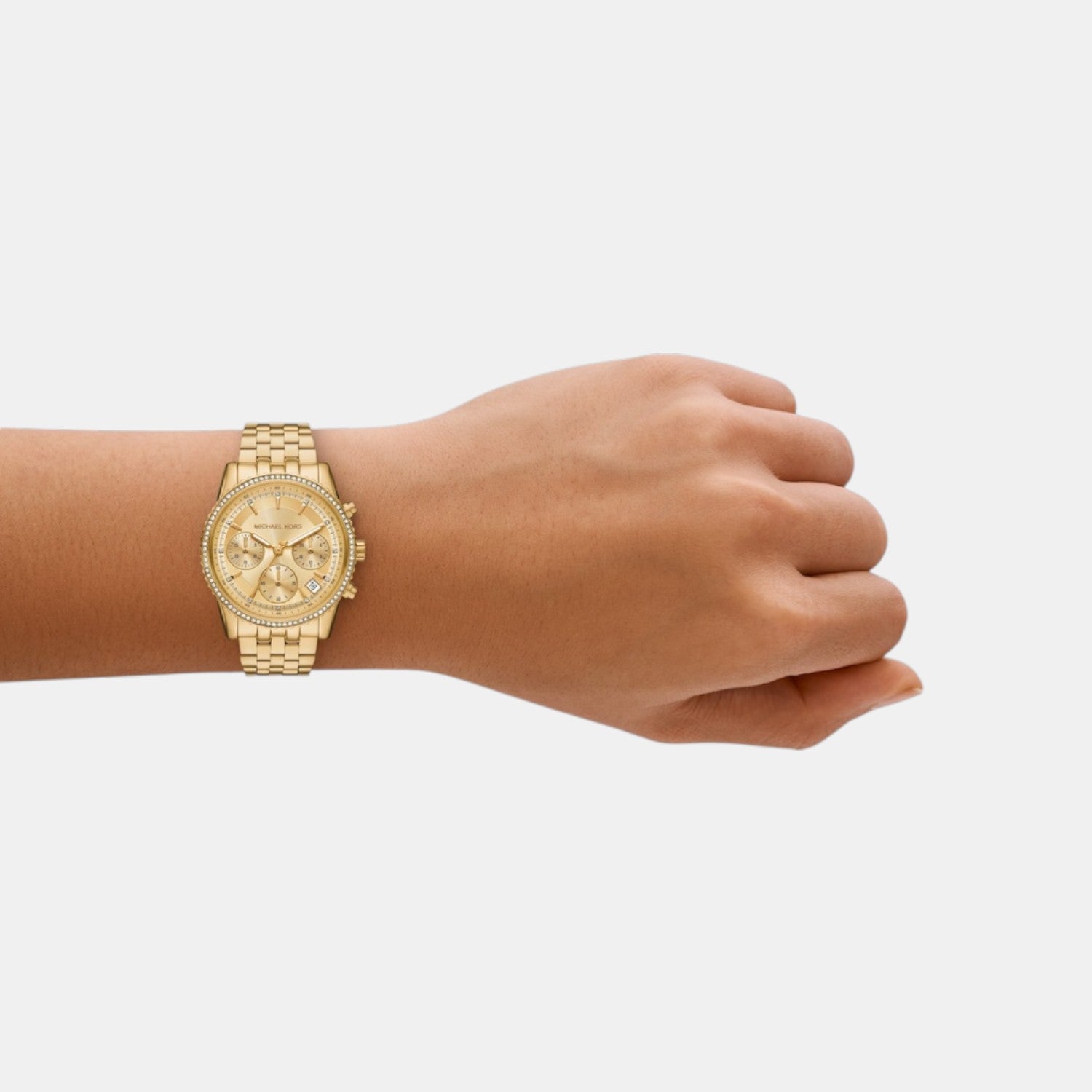 Bryant Women Quartz Gold Dial Analog Stainless Steel Watch MK7530