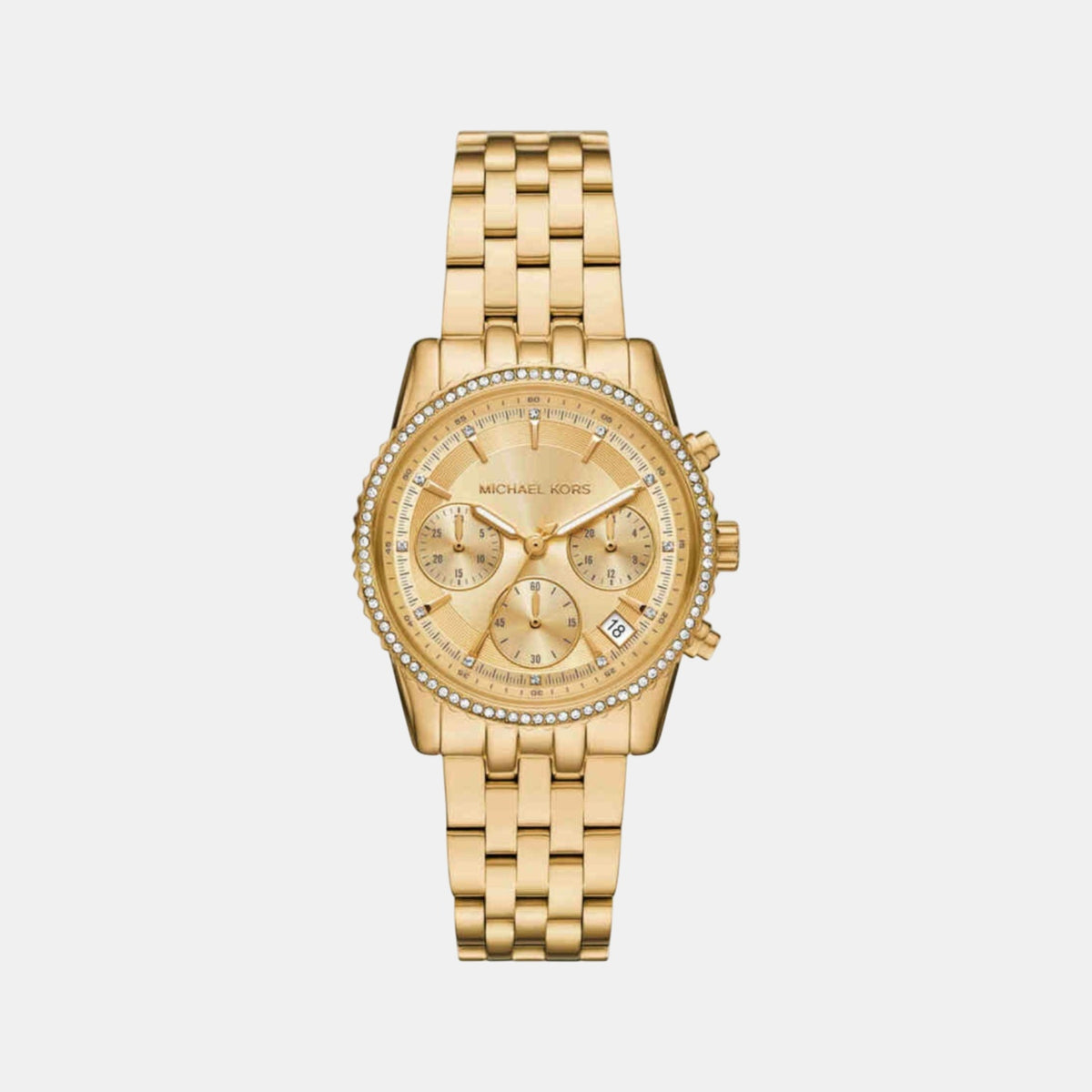 Bryant Women Quartz Gold Dial Chronograph Stainless Steel Watch MK7530