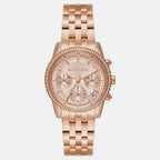 Bryant Women Quartz Rose Gold Dial Chronograph Stainless Steel Watch MK7531