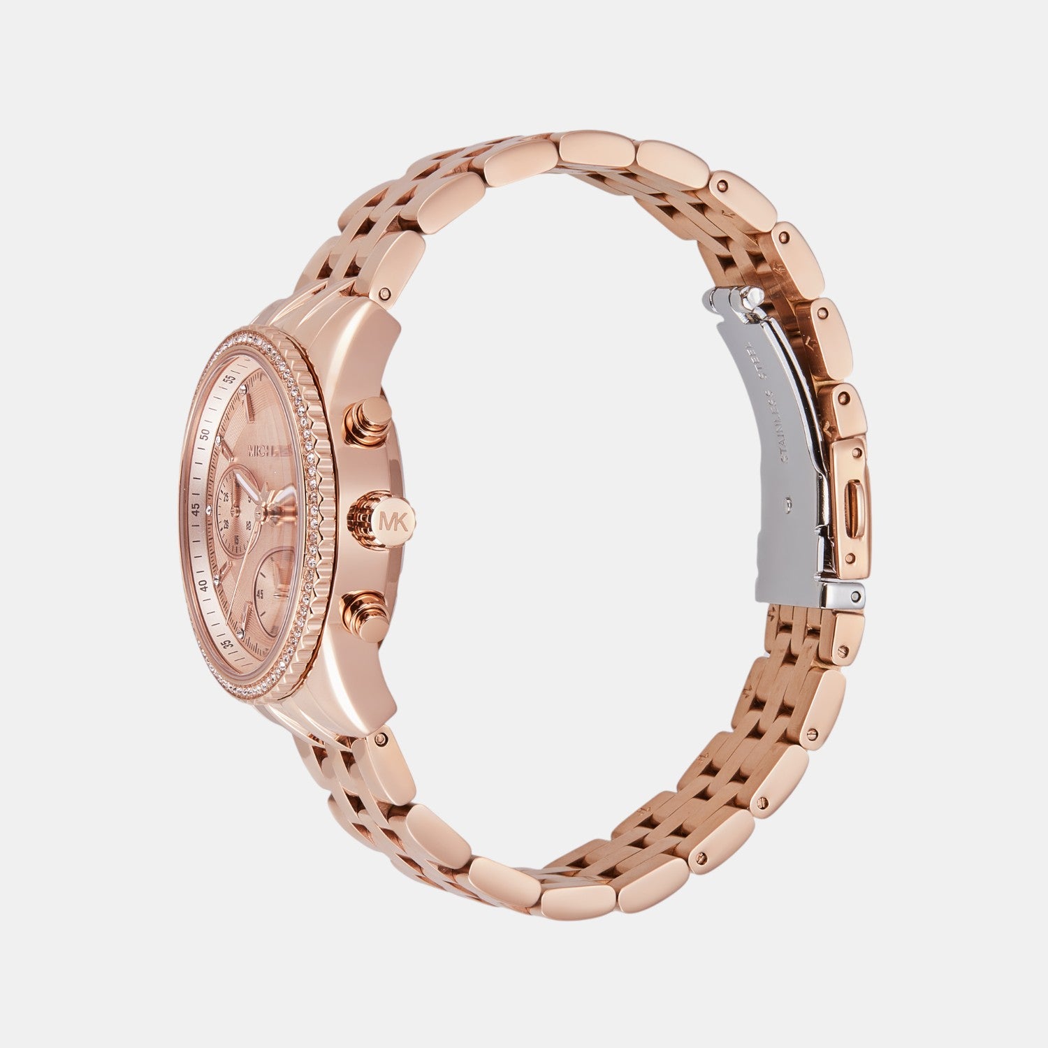 Bryant Women Quartz Rose Gold Dial Chronograph Stainless Steel Watch MK7531