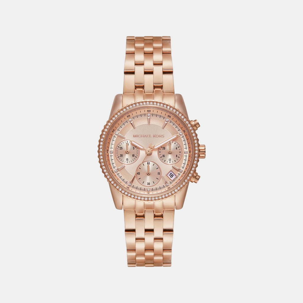 Bryant Women Quartz Rose Gold Dial Chronograph Stainless Steel Watch MK7531