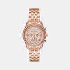 Bryant Women Quartz Rose Gold Dial Chronograph Stainless Steel Watch MK7531