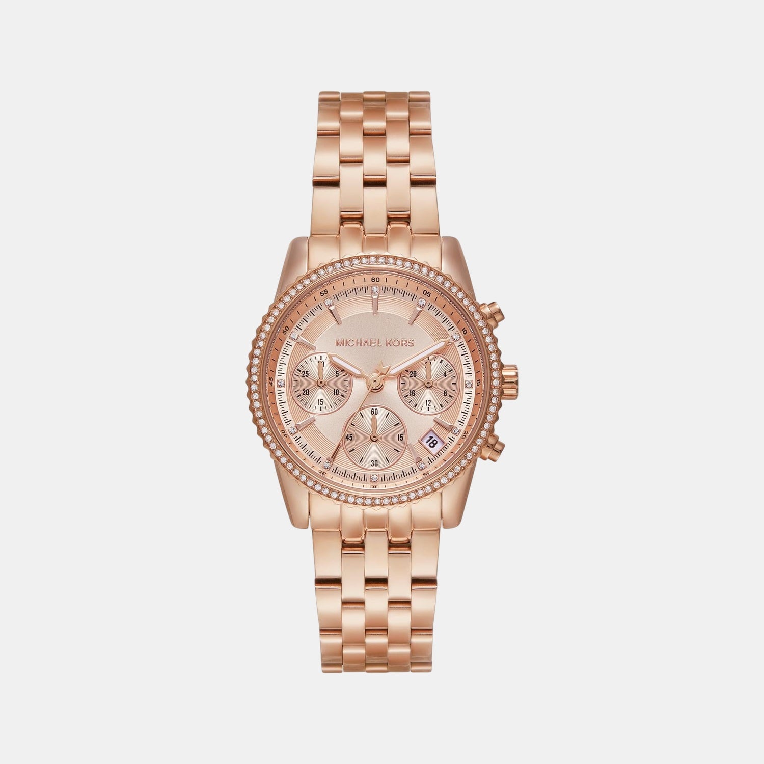 Bryant Women Quartz Rose Gold Dial Chronograph Stainless Steel Watch MK7531