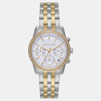 Bryant Women Quartz White Dial Chronograph Stainless Steel Watch MK7532