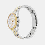 Bryant Women Quartz White Dial Chronograph Stainless Steel Watch MK7532