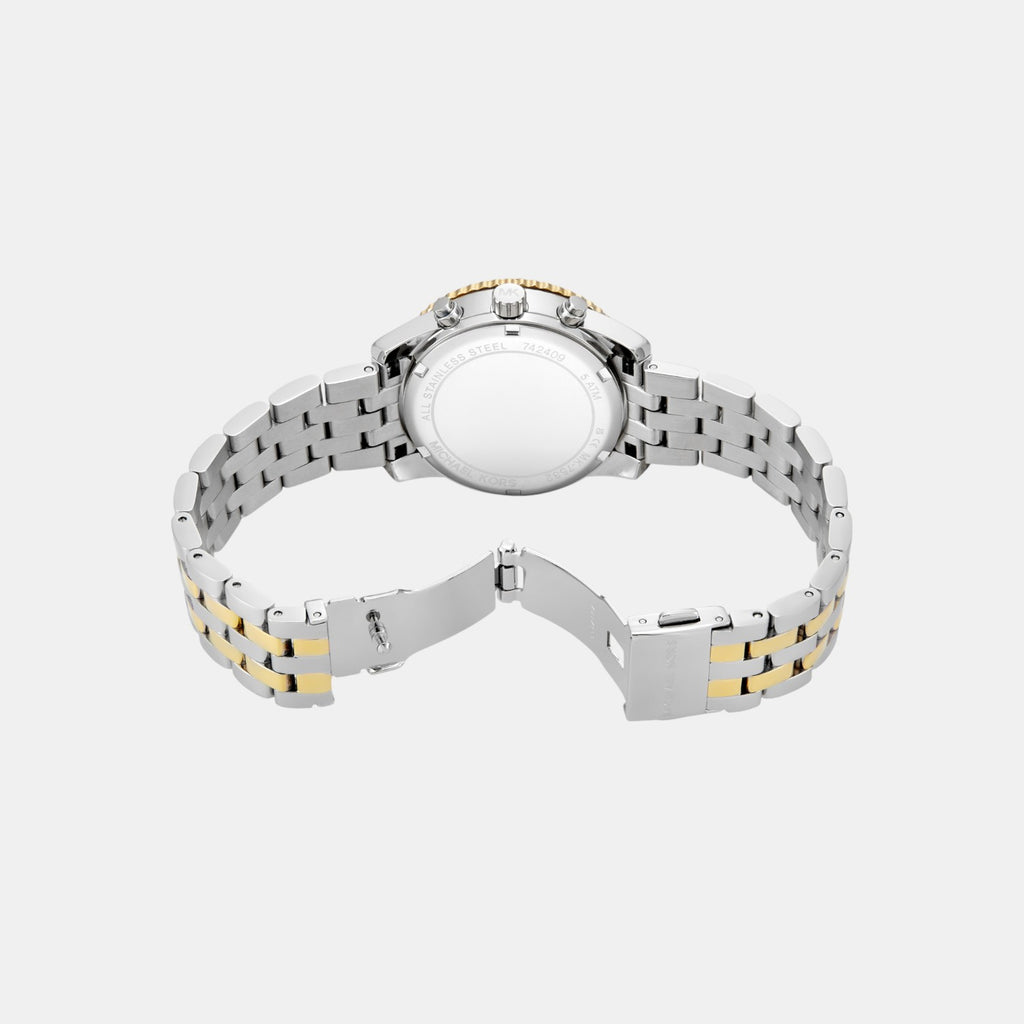 Bryant Women Quartz White Dial Chronograph Stainless Steel Watch MK7532