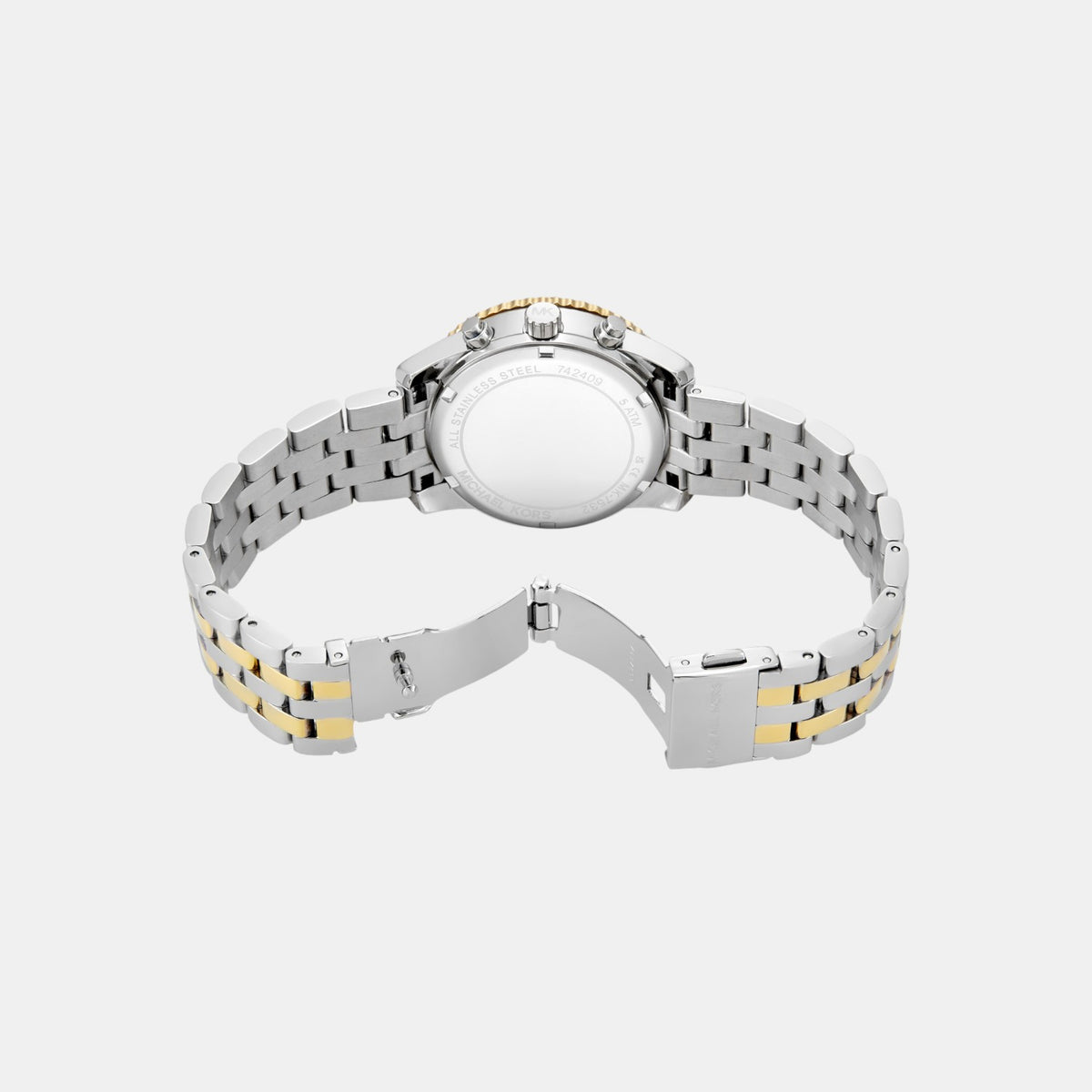 Bryant Women Quartz White Dial Chronograph Stainless Steel Watch MK7532