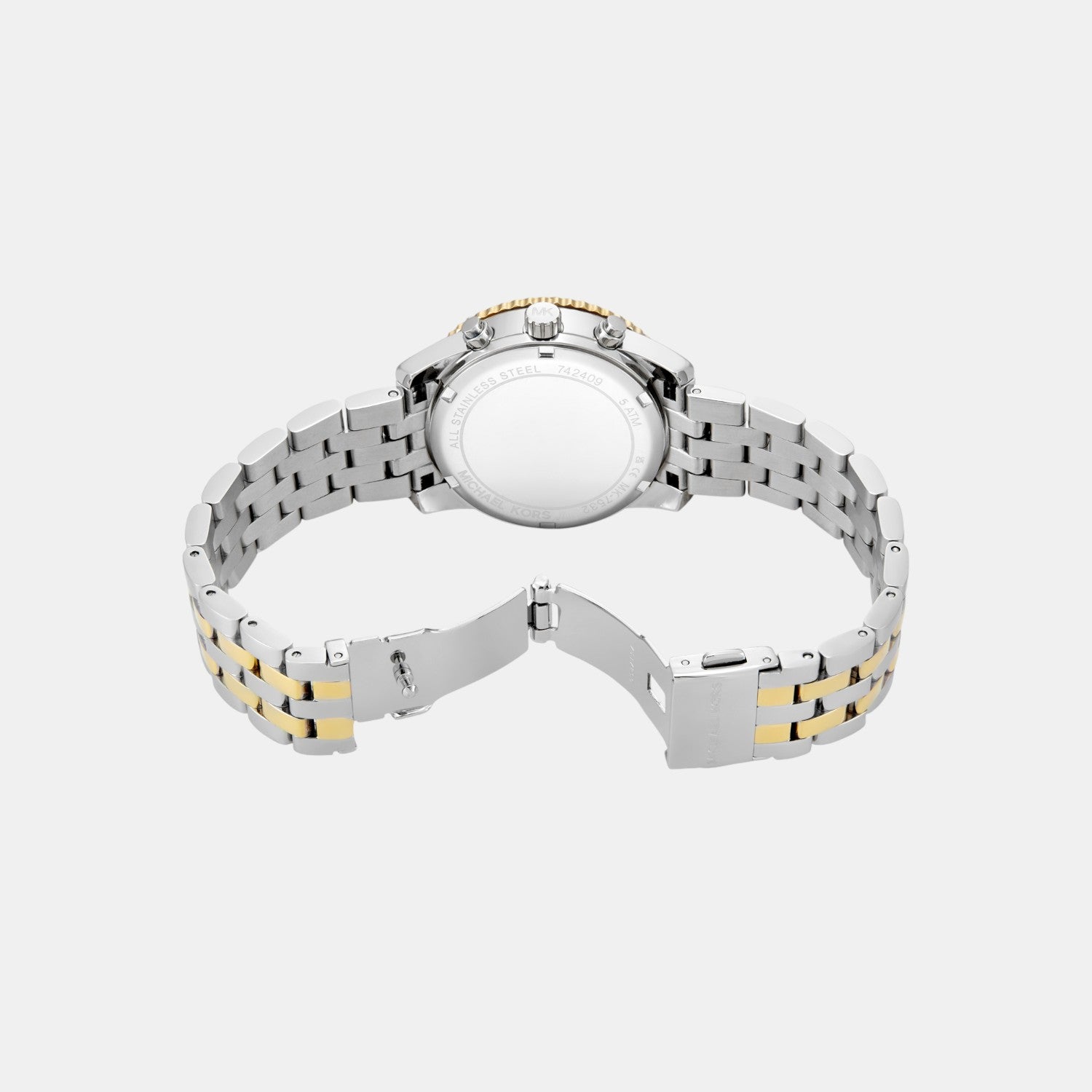 Bryant Women Quartz White Dial Chronograph Stainless Steel Watch MK7532