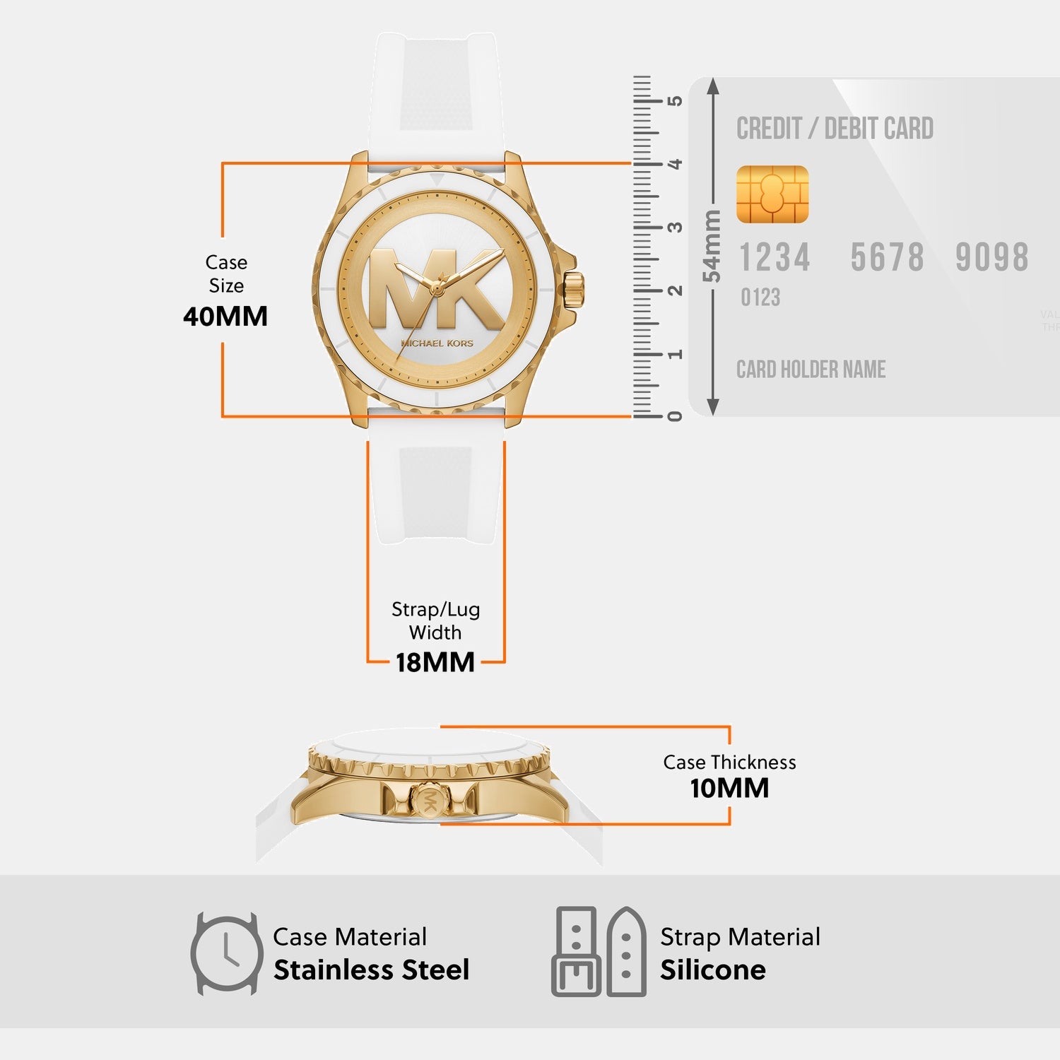 Everest Women Quartz Two Tone Dial Analog Silicone Watch MK7535