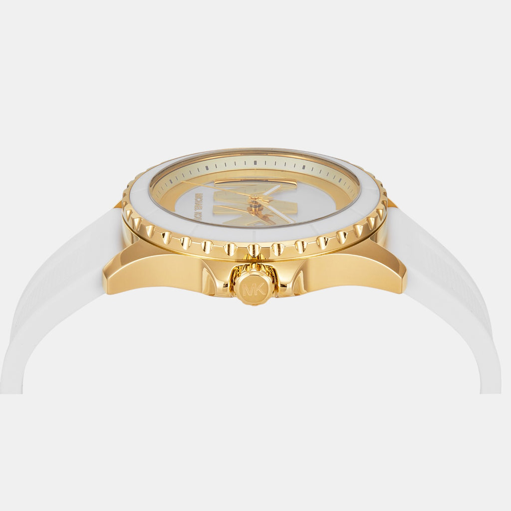 Everest Women Quartz White Dial Analog Silicone Watch MK7535