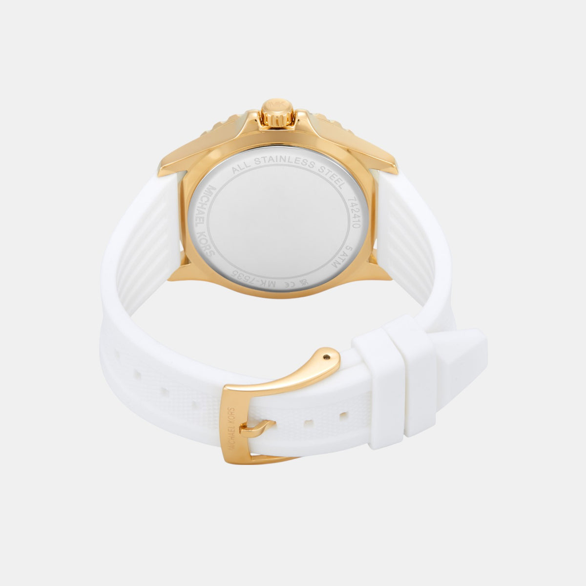 Everest Women Quartz White Dial Analog Silicone Watch MK7535