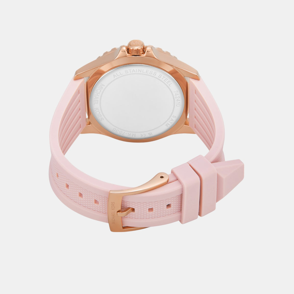 Everest Women Quartz Pink Dial Analog Silicone Watch MK7536