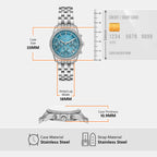 Bryant Women Quartz Blue Dial Analog Stainless Steel Watch MK7539