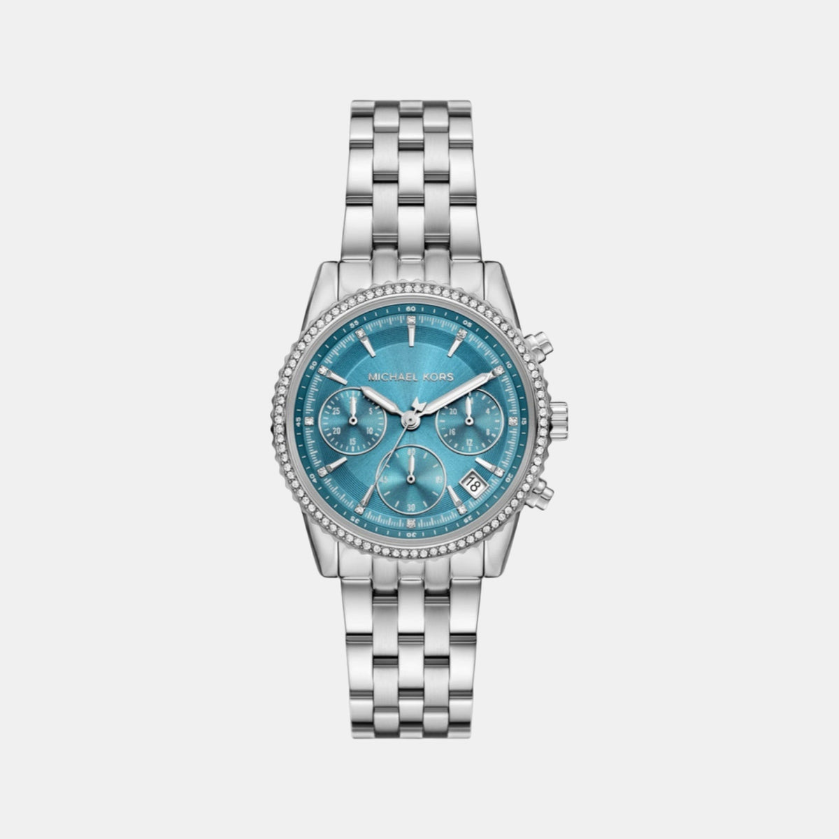 Bryant Women Quartz Blue Dial Chronograph Stainless Steel Watch MK7539