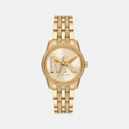 Bryant Women Quartz Gold Dial Analog Stainless Steel Watch MK7540
