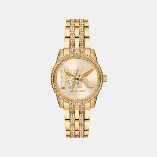 Bryant Women Quartz Gold Dial Analog Stainless Steel Watch MK7540