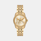Bryant Women Quartz Gold Dial Analog Stainless Steel Watch MK7540