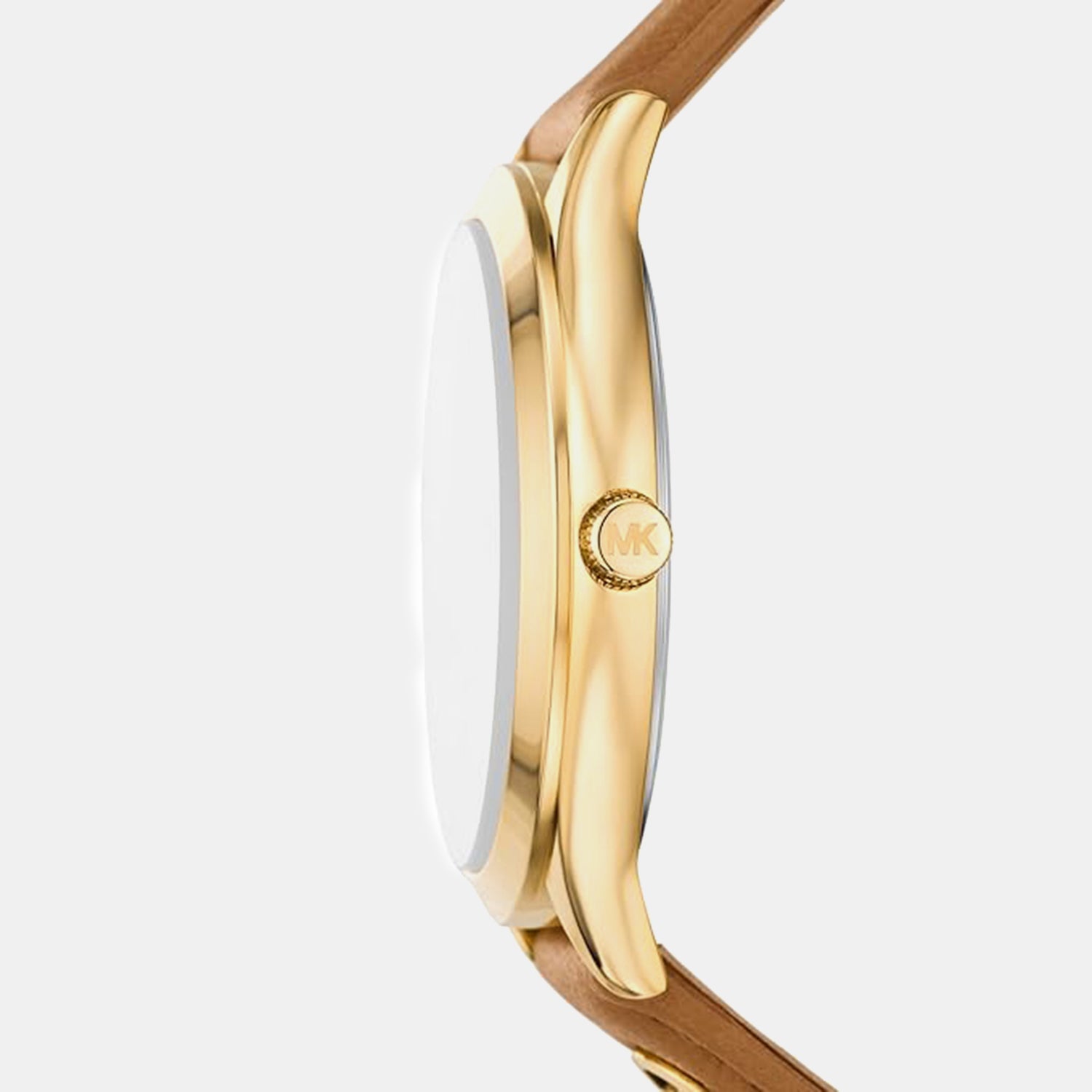 Slim Runway Women Quartz White Dial Analog Leather Watch MK7543