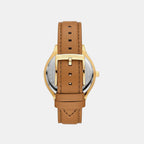 Slim Runway Women Quartz White Dial Analog Leather Watch MK7543