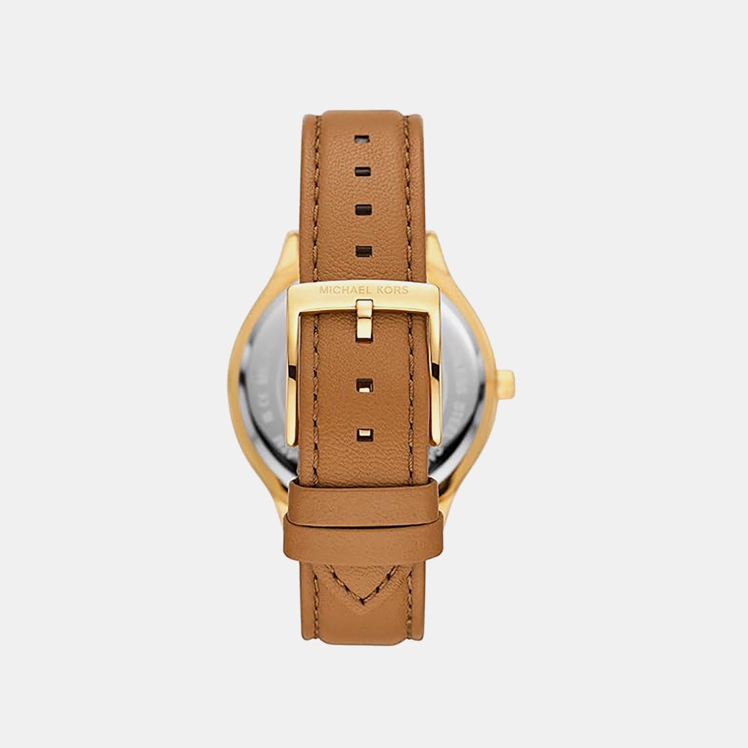 Slim Runway Women Quartz White Dial Analog Leather Watch MK7543