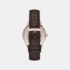 Slim Runway Women Quartz Brown Dial Analog Leather Watch MK7546