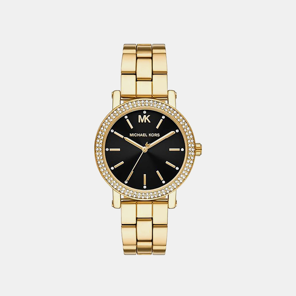 Corey Women Quartz Black Dial Analog Stainless Steel Watch MK7547